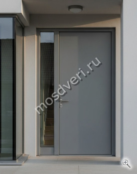 Широкая входная дверь для дома серая - купить от производителя Мосдвери Широкая входная дверь для дома серая