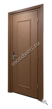 Входная дверь коричневого цвета утепленная КДВ-015 - купить от производителя Мосдвери Входная дверь коричневого цвета утепленная КДВ-015